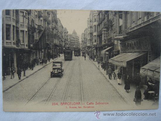 barcelona. calle salmerón. circulada, escrita y - Comprar Postales antiguas de Cataluña en todocoleccion - 26534677